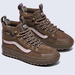 Vans MTE Sk8-Hi Waterproof shoes in Teak Brown Pink